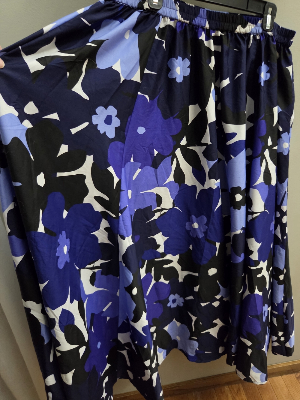 Cato Size 14/16 PLUS Floral Maxi Full Skirt- Blue, Black, Purple - Picture 2 of 5